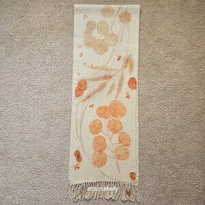 NWOT Handmade Wool Scarf Botanical Natural Dye Plants Eco Print Mayumix Designs
